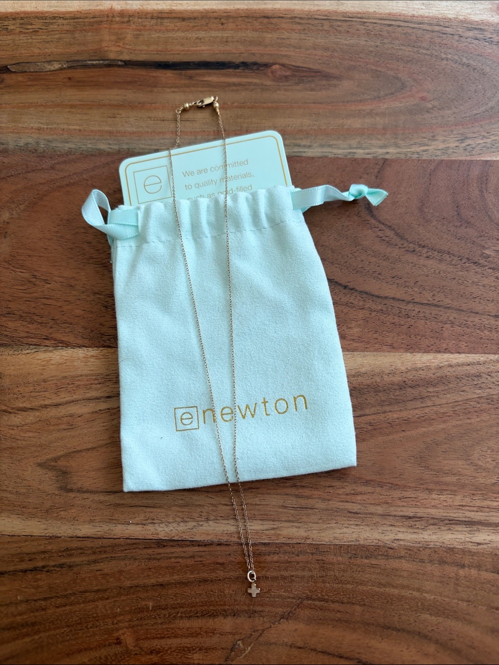 enewton delicate Gold cross Chain Necklace with Small Lobster Clasp